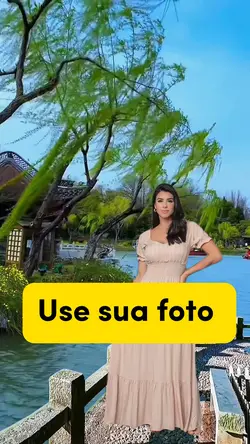 Sua foto na paisagem