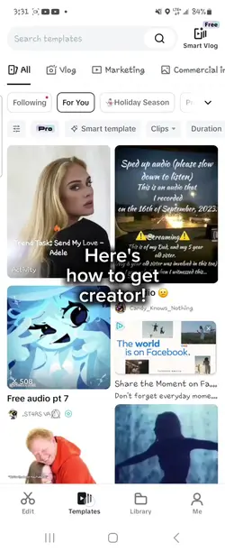 How to get creator 