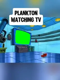 PLANKTON WATCHING TV