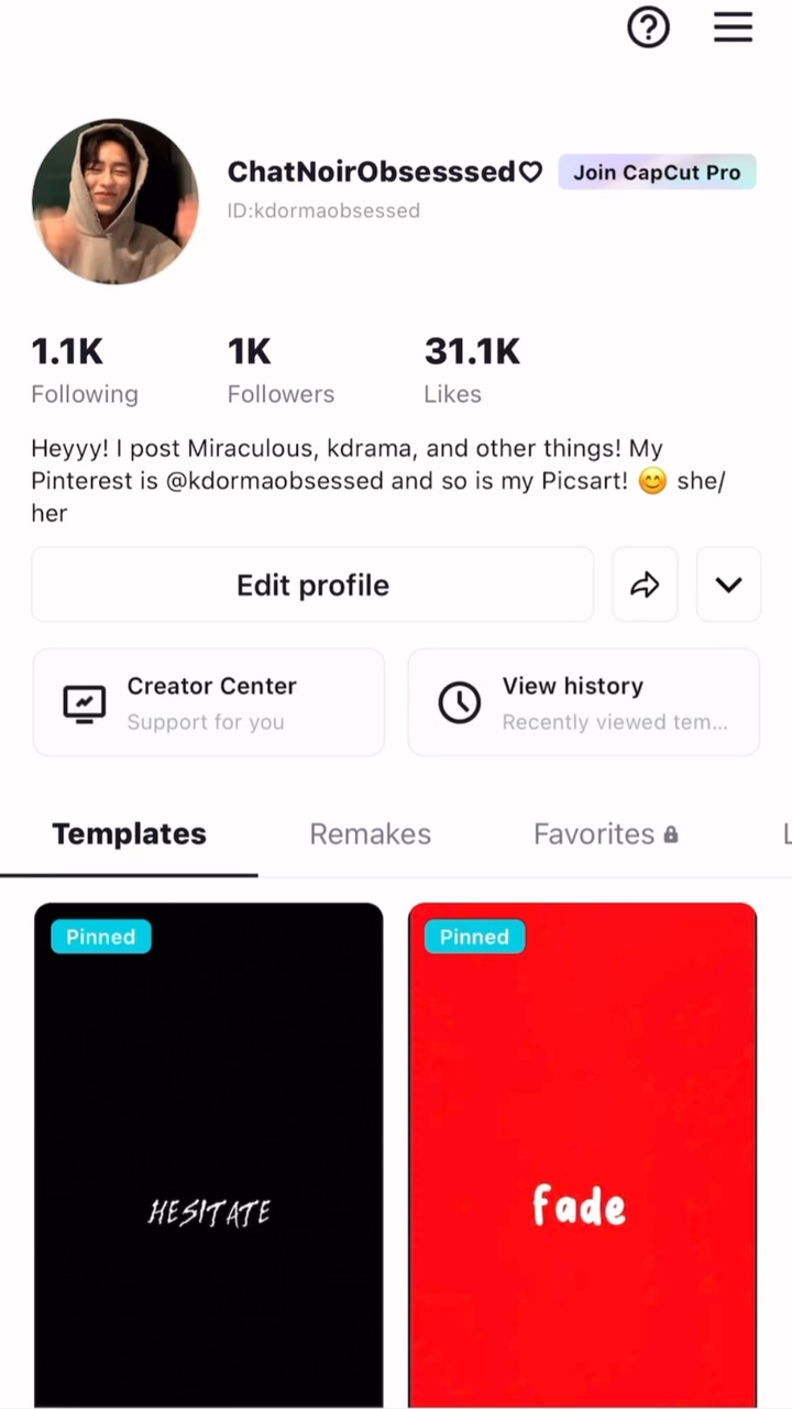 capcut template cover