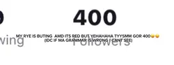TYSM MY EYE ISNT