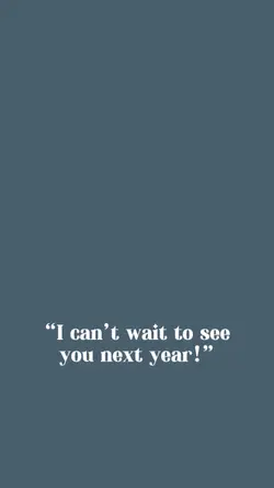 I won’t be there