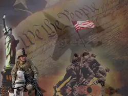 Patriotic flyove