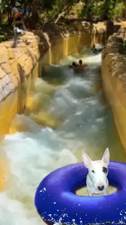 Riding a raft