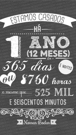 1 ano de casados