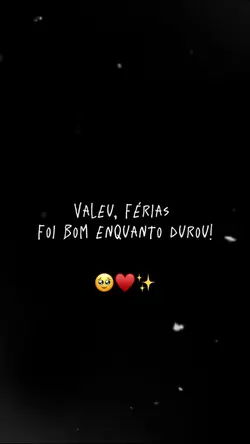 Valeu, férias 🤩
