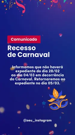 Recesso de Carnaval 