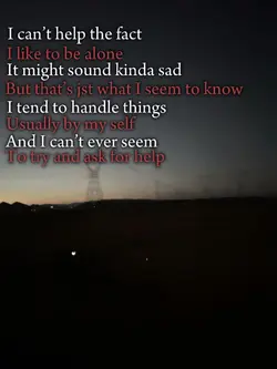 I like to be alone 🤷♀️