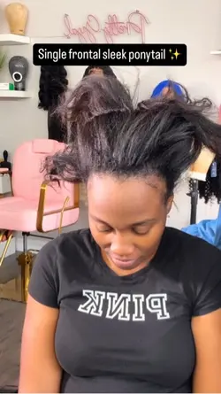 Sleek ponytail 