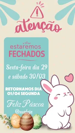 Aviso feriado Páscoa