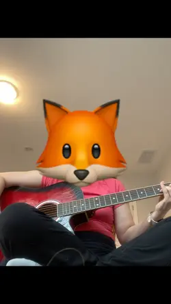 Playing on guitar 