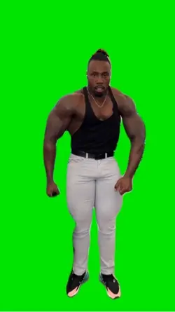 Buff black man oiled