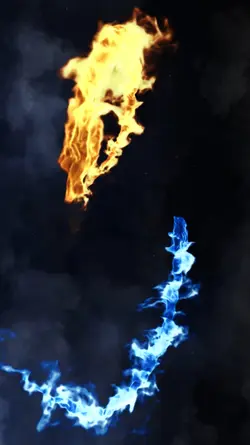Fire red blue intro
