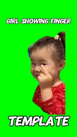 Girl showing finger 