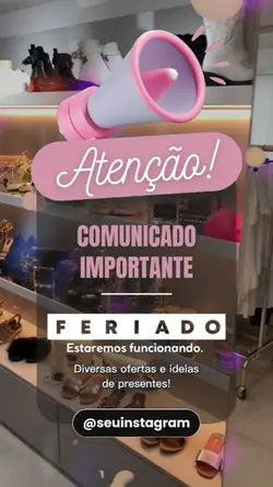 Feriado loja aberta 
