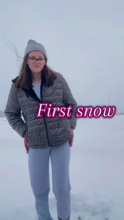 First snow ❄️☃️💗