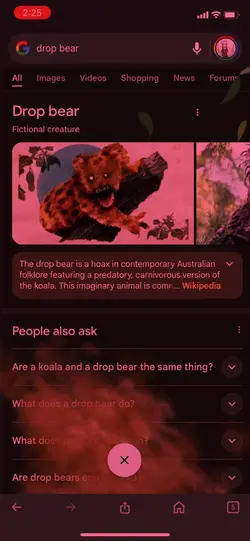 The drop bear