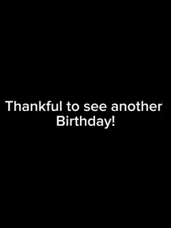 Birthday thanks