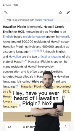 Hawaiian Pidgin 