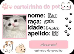 carteirinha de pet 