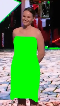 Dress green screen