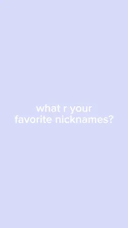 nicknames
