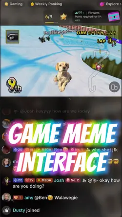 Game meme interface!