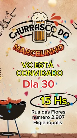 Convite CHURRASCO 