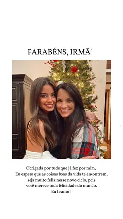Parabéns irmã