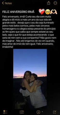 PARABÉNS IRMÃ 