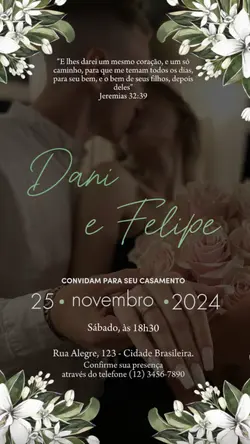 Convite de casamento