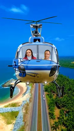 helicóptero azul