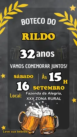Convite Boteco 