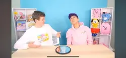 Justin making a face