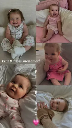 Feliz 8 meses, bebê