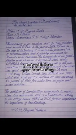 good handwriting