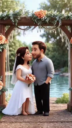 cartoon wedding