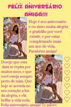 parabéns amiga 