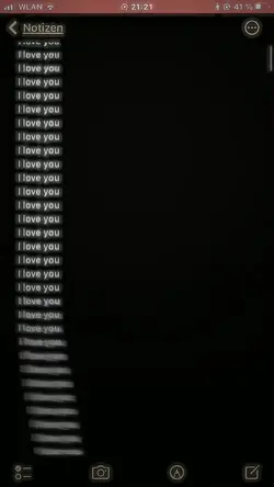 I love you