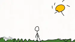 Stick figure walking