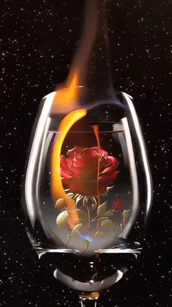 Wine Glass fire 