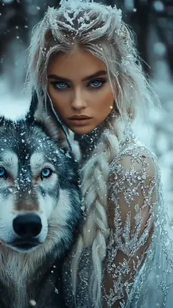 Woman Wolf Lion