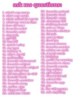 Ask me questions 