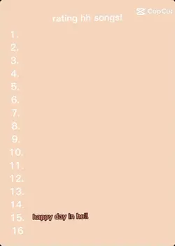 rating HH songs 