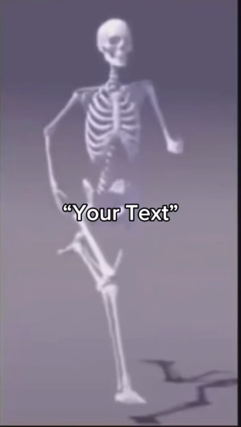 skeleton running across the screen green screen - Pippit