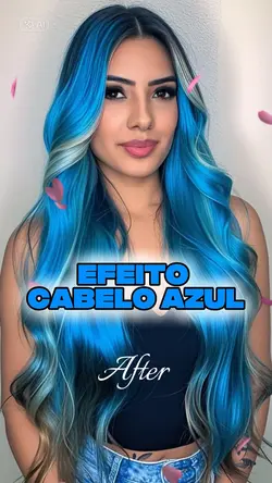 EFEITO CABELO AZUL 