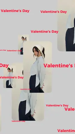 Business template Valentine's Day pink fashion spring women's clothing