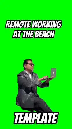 Working at the beach