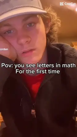 Letters in math meme