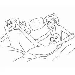 Three people